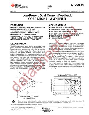 OPA2684IDCNRG4 datasheet  